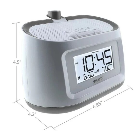 Sharp PROJECTION ALARM CLOCK with 8 SOOTHING SLEEP SOUNDS & DUAL ALARM Ceiling - Picture 4 of 12